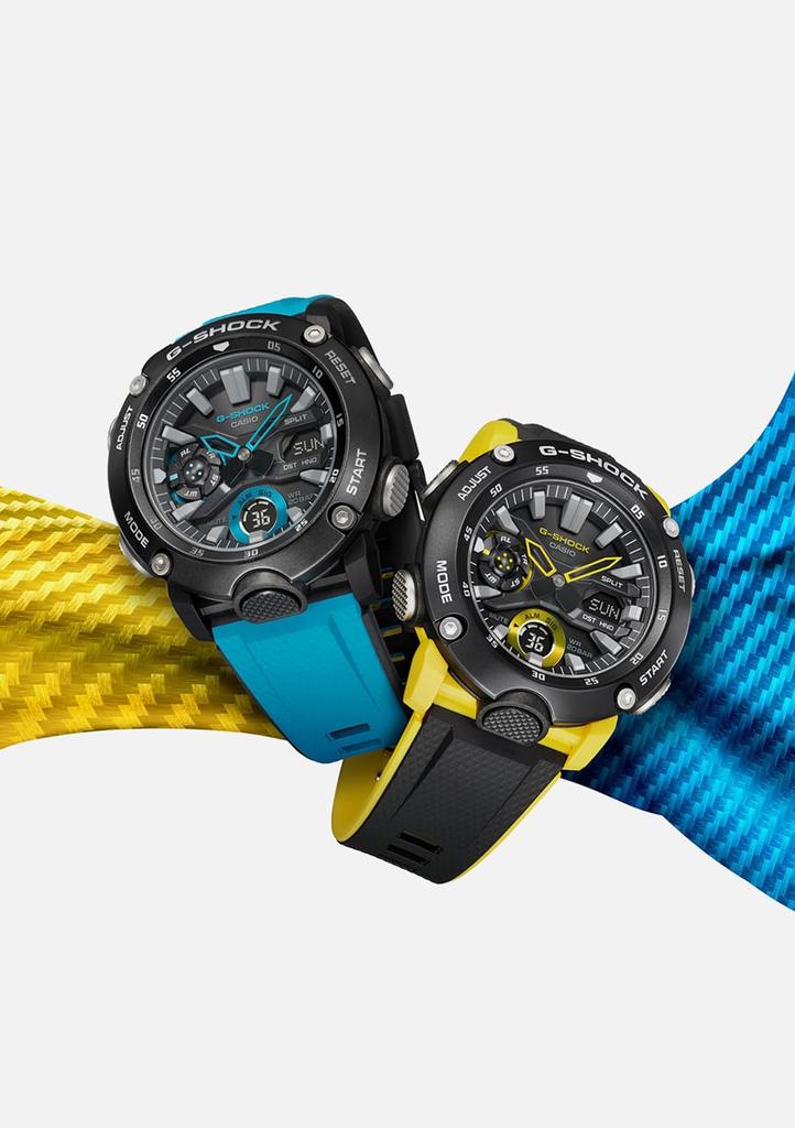 Casio Yellow Watch with Carbon Core Guard Structure G-Shock GA-2000-1A9JF Men's