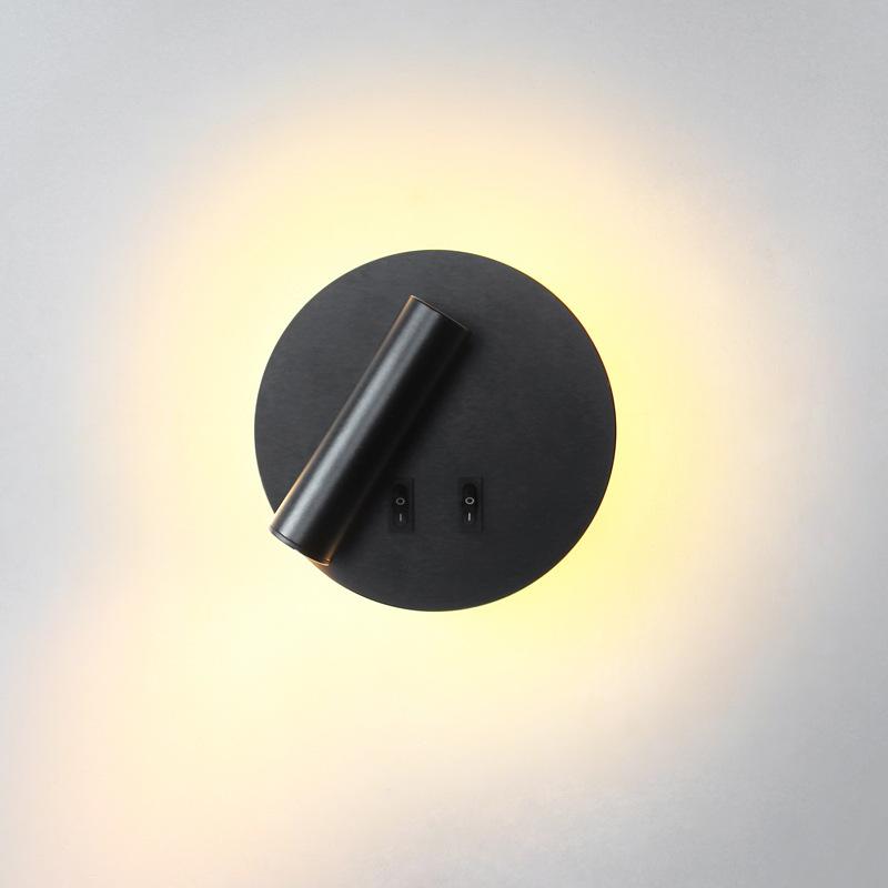 

Светодиодный простой вращающийся выключатель Спальные точечные светильники Прикроватные светильники Кабинет Гостиница Чтение Настенные светильники Комнатные декоративные светильники warm white 3000K