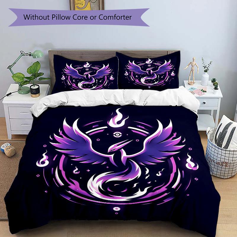 

3pcs Phoenix Rising Print Cover Set Ultra Soft, Breathable, and Comfortable Bedding with Stylish Design for Bedroom and 135x200cm
