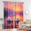 2pcs   2D FLAT PRINTING Curtains (Without Rod) SwanHarmony Popular Curtains Digital Printed Durable 100% Polyester Fabric