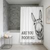 Yousheng Funny Donkey Shower Curtain Waterproof Bathroom Curtain Are You Pooping Donkey Curtain Shower Drape Liner with Hooks for Farmhouse Dorm