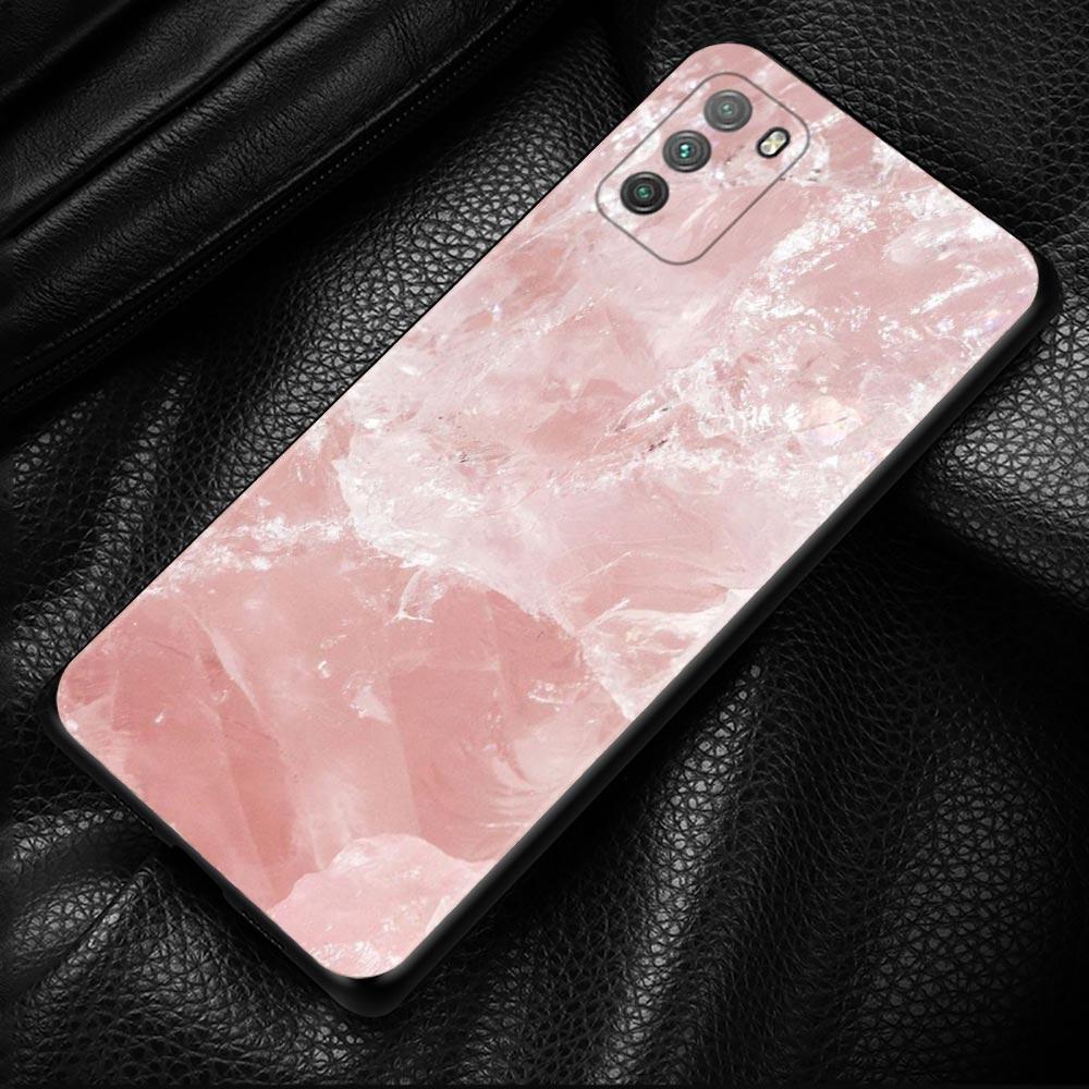 Gold Rosa Rose Glitzer Herzen Hülle Für Xiaomi Mi Poco X3 Pro F3 X3 GT M3 X3 NFC F1 M3 Pro 5G F3 GT Schwarze Hülle Coque Shell
