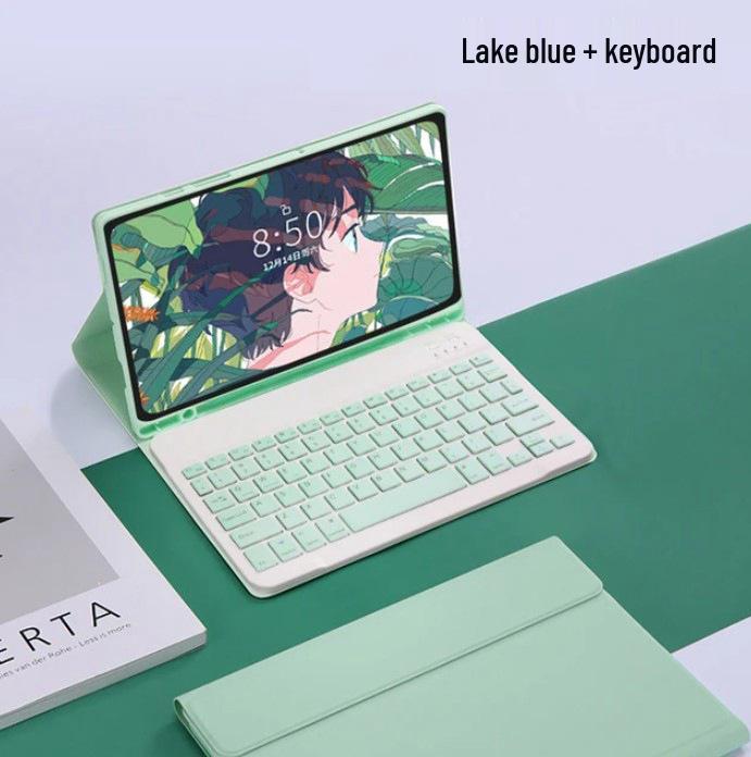 Bluetooth Touch Keyboard for Samsung Tab S9/S10/S7 FE Plus 12.4-inch & S6 Lite Protective Case