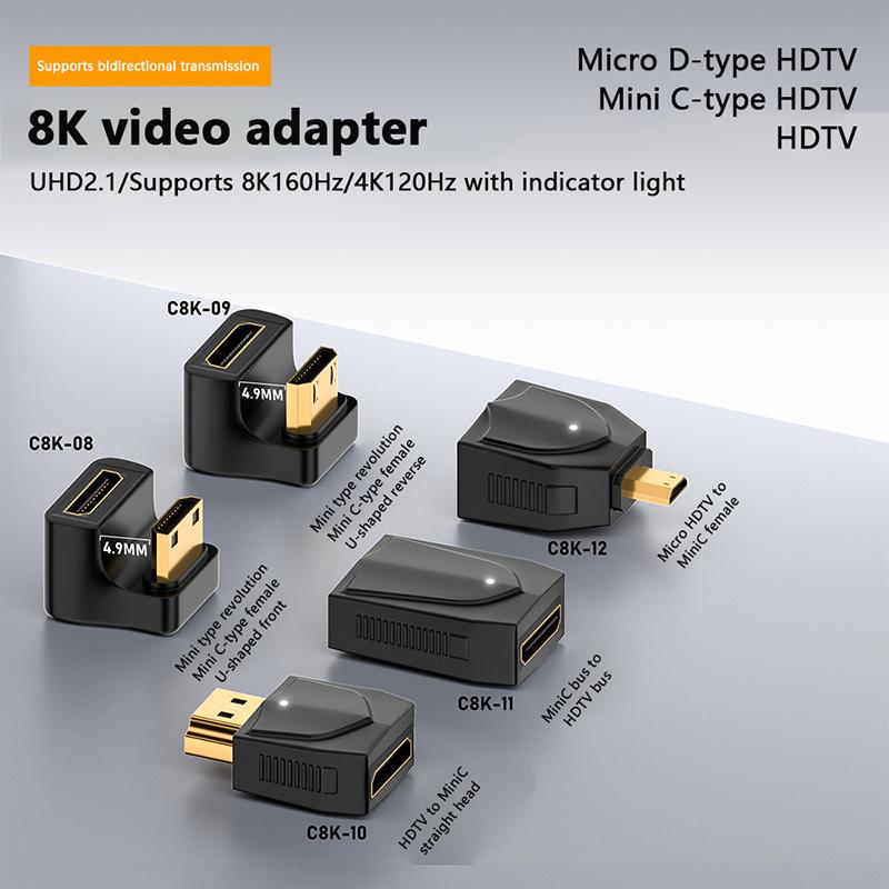 Převodník mini HDMI na HDMI Adaptér Video přehrávač 1080P 2K 4K 60Hz Pro Mini PC HDTV HD Počítač Projektor Pro Switch PS5 Xbox