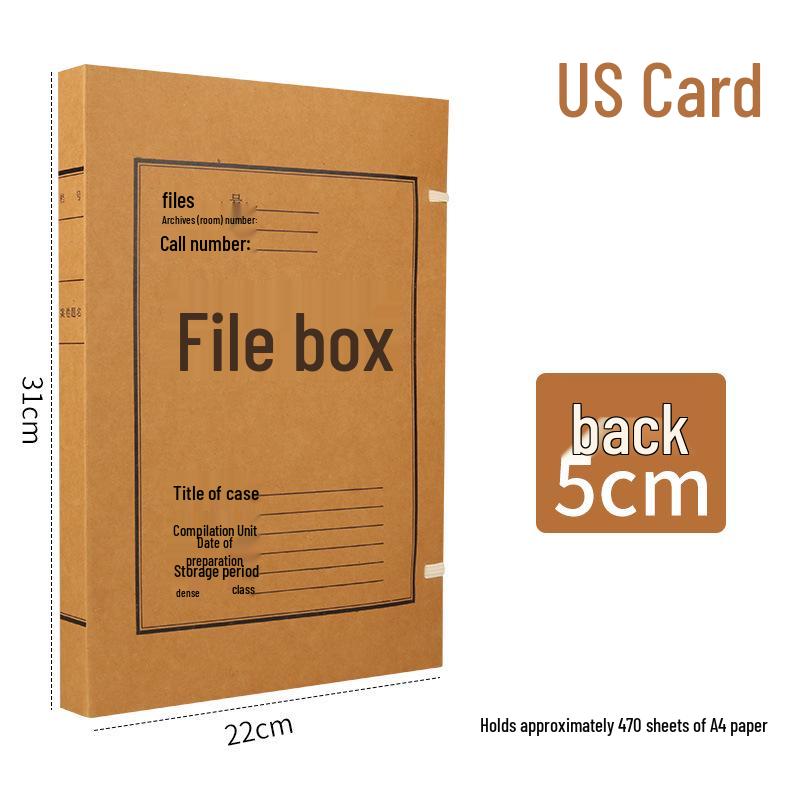 Säurefreie Kraftpapier Archivbox für A4-Dateien