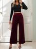 2025 Summer European & American High-Waist Velvet Wide-Leg Pants for Women