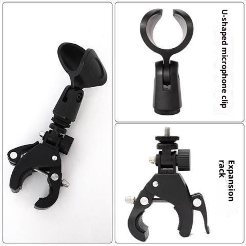 1Pcs Drum Mic Clip Holder Microphone Crab Clamp Mount For Mic Stand&Drum Rim Adjustment 5/8 To 3/8 Thread Mic Clip