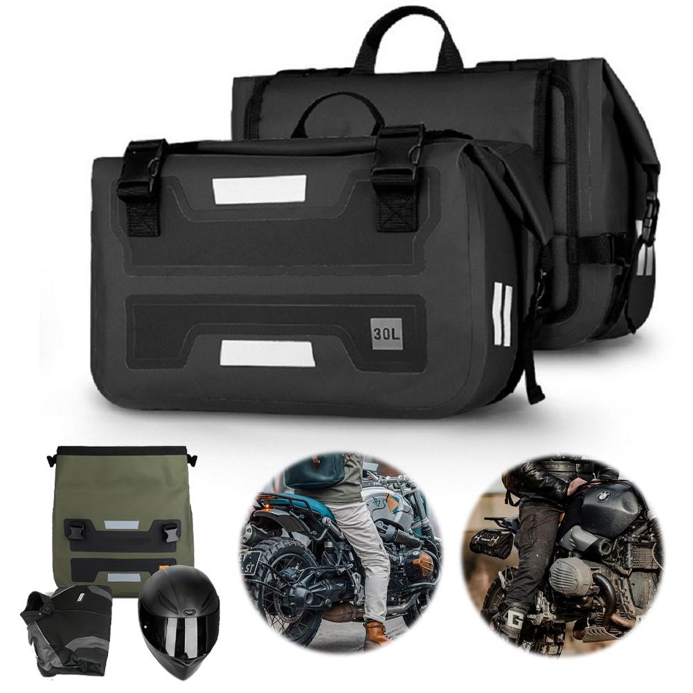 30L Motorcycle Saddle Bag Large Capacity Riding Side Bag Wear Resist Motorcycle Side Bag Motorcycle Modification Accessories