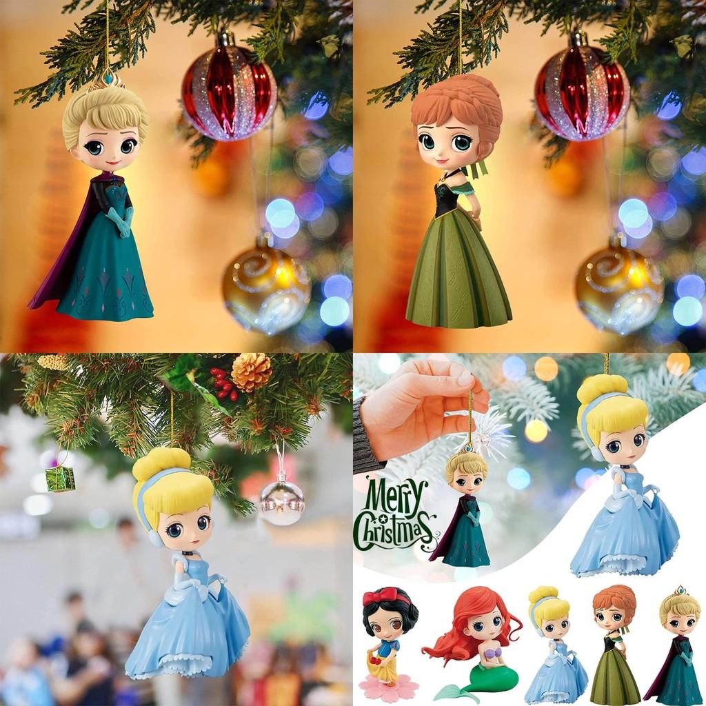 Sparkling Christmas Disney Princess Xmas Tree Pendant Ornaments