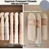 High-Quality Space-Saving Self-Compressing Hanging Storage Bag - Side Opening Design, Durable Fabric Garment Organizer with Up To 40% Compression Rate