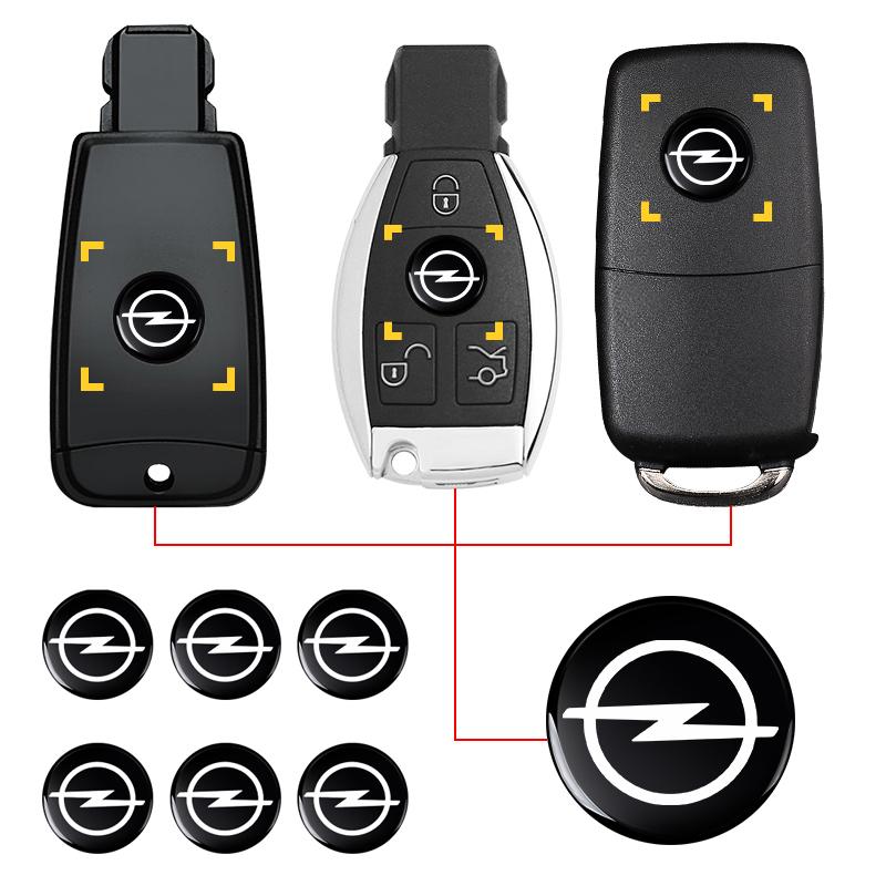 2pcs 5pcs 10pcs 3D 14mm foropel car key fob case Badge button Badge logo straight folding remote Keychain Replacement Sticker
