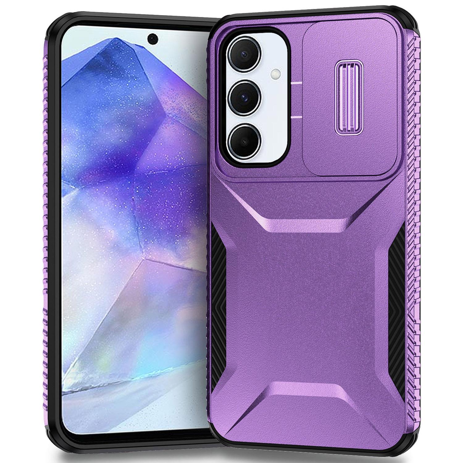 

Противоударный чехол для Samsung Galaxy A55 5G, PC+TPU, чехол для телефона со сдвижной крышкой для камеры A