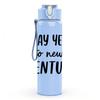 1PC Say Yes To New Adventures Text 750ml Color Plastic Sports Water Bottle Leakproof Flip Straw Lid Suitable for Sports Office Home Use