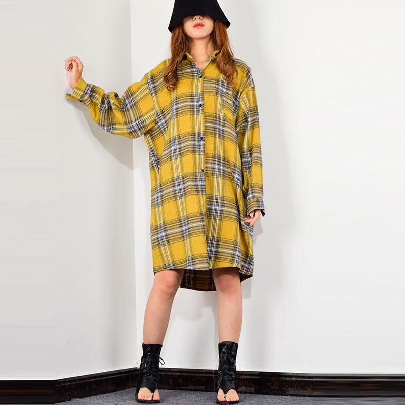 XITAO Striped lattice Blouse Fashion Women Shirt GCC2740