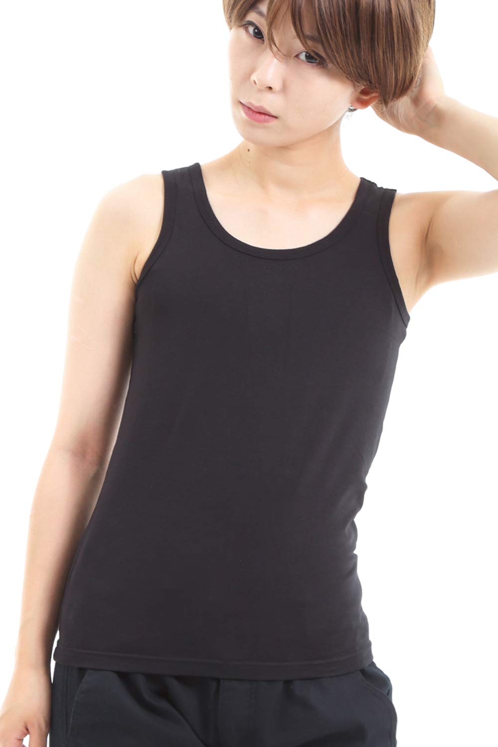 

Tank Bust Gradual Hook Black L [AFROMARKET] Топ, обтягивающий грудь, рубашка-панк, мужская одежда, косплей, коррекция, настройка, тип,