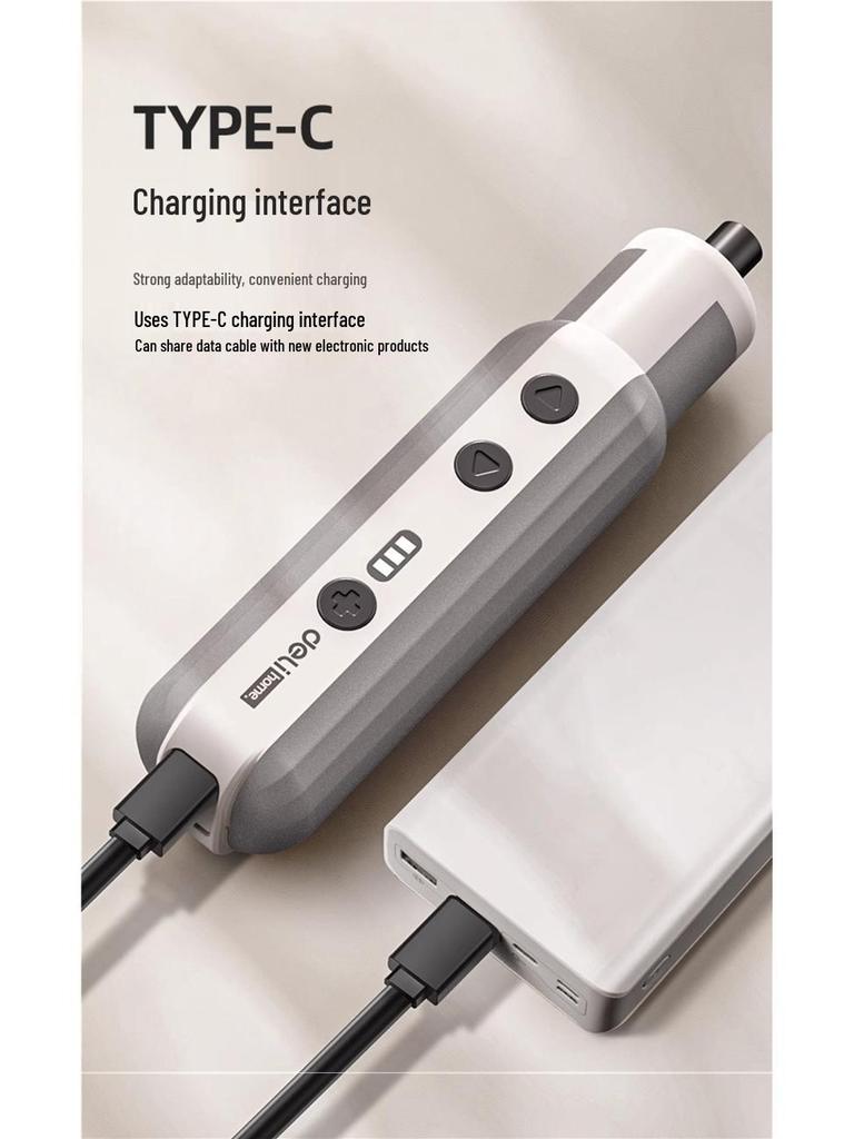 Deli Rechargeable Electric Screwdriver Set - Compact, Fully Automatic, Multifunctional with Lithium Battery for Household Use