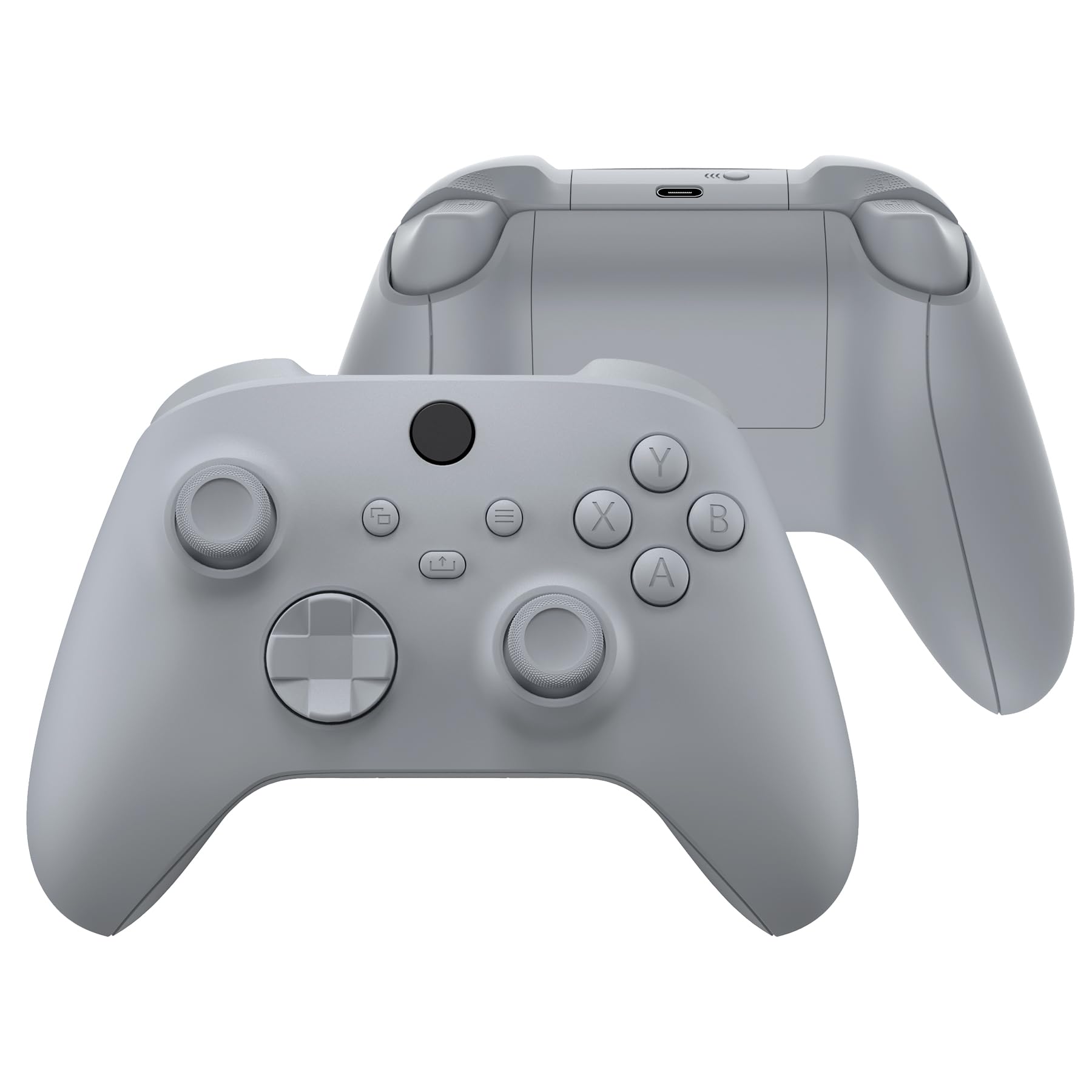 

eXtremeRate Full Shell Button Set for Xbox Series X S Replacement Side Rail Grip Front Backplate Cover for Xbox Core Wireless Controller Not & сірий колір