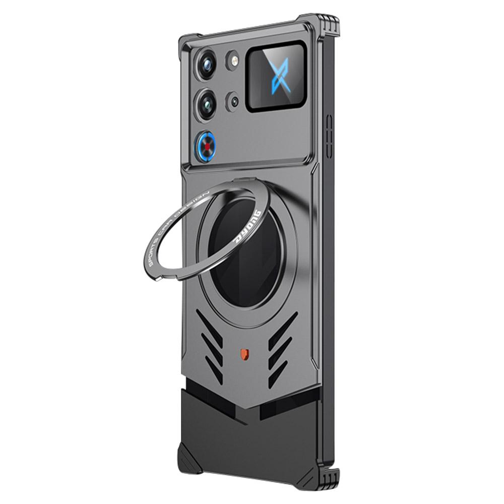 DYONG For ZTE Nubia Red Magic 10 Pro 5G/10 Pro+ 5G Metal Case Frameless Hollow Heat Dissipation Phone Cover with Kickstand