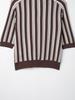 2025 Summer European & American Striped Knit Polo Jacket