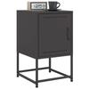 VidaXL Bedside Tables 2 Pcs Black 36x39x60.5 Cm Steel, Cabinet, Side Cabinet, Phone Stand, Bedside Table 846447
