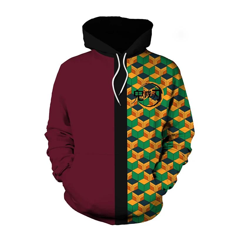 

Аниме Demon Slayer Kimetsu No Yaiba 3D толстовки с капюшоном Demon Slayer Agatsuma Zenitsu Tomioka Giyuu косплэй мужское пальто наряд S