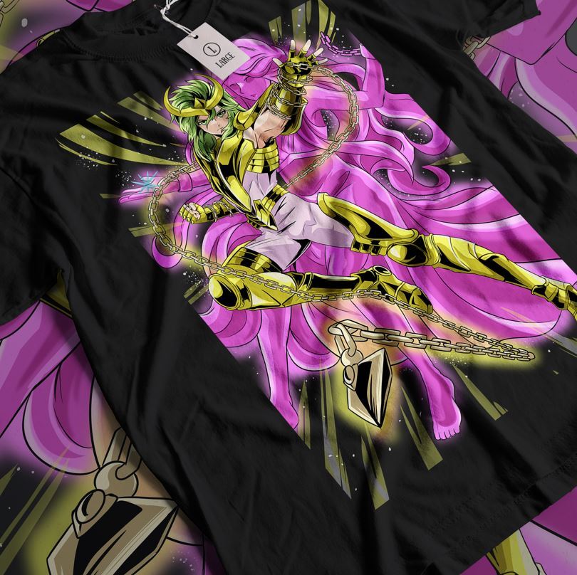 

Andromeda Shun T-Shirt saint Seiya,Ikki,Sie nna,Nero,Cosmo ,Anime Shirt All Size 3XL