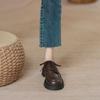 2025 New Autumn and Winter Fashion Small Leather Shoes Women's British Style Versatile Platform JK Lace-up Single Shoes Flat Loafers