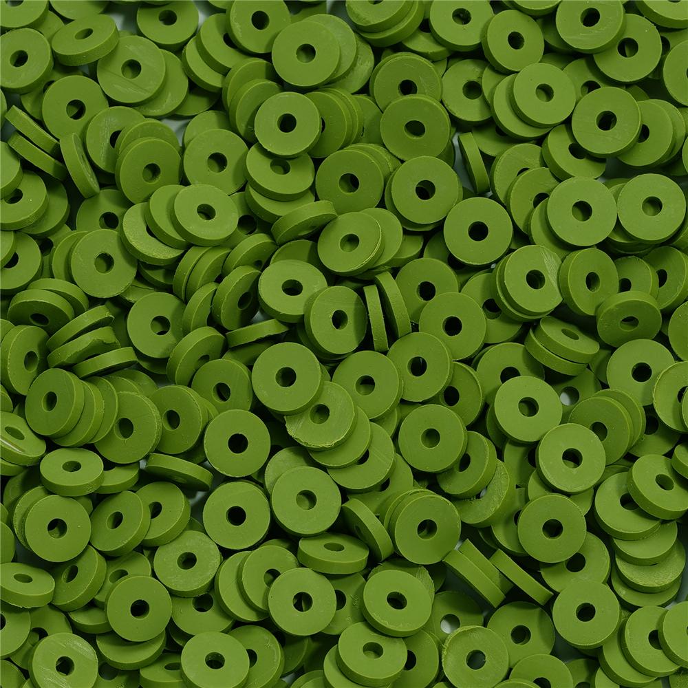 350pcs 6mm Flat Round Polymer Clay Beads Loose Spacer Beads for Jewelry Making DIY Needlework Bracelet Necklace Accessories