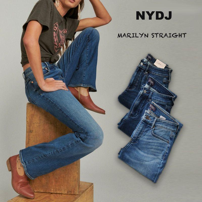Export USA NY Marilyn Series Autumn Spring & Fall Environmental-Friendly High Elasticity 3D Cutting Elastic Multi-Color Straight-leg Denim