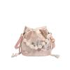 2025 Casual Butterfly Embroidery Spring and Summer Fashion High-end Sense Beaded Bag Versatile Bucket Bag