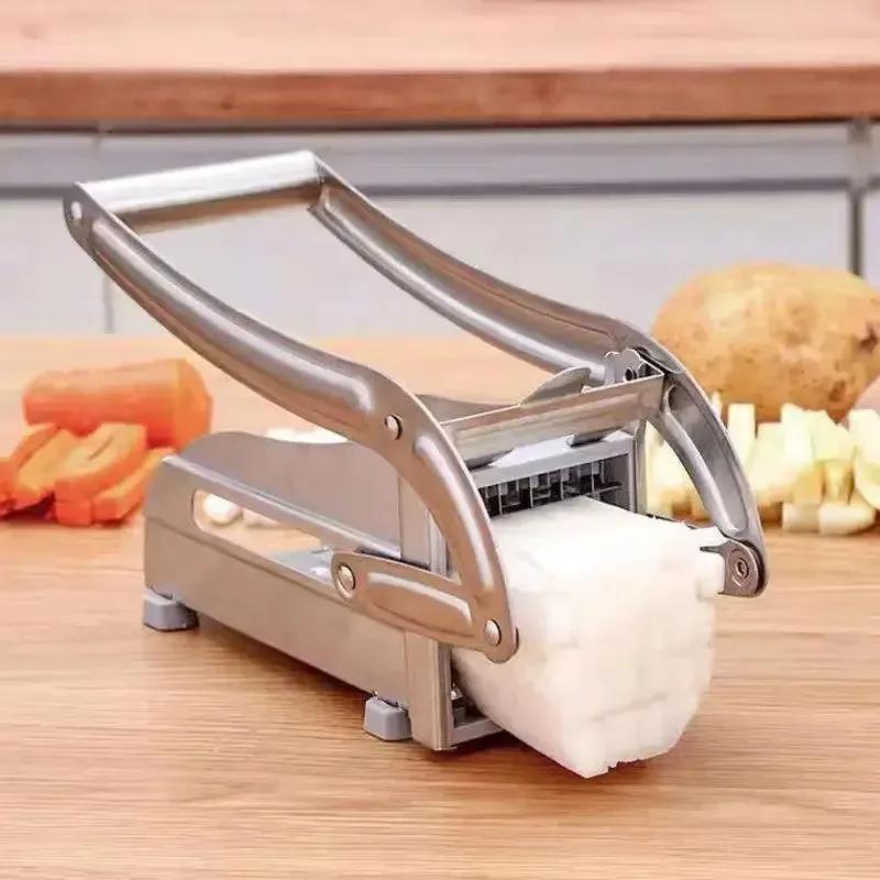 2025 New Cutting Potato Machine Multifunction Stainless Steel Cut Manual Vegetable Cutter Tool Potato Cut Cucumber Fruits and Vegetables-