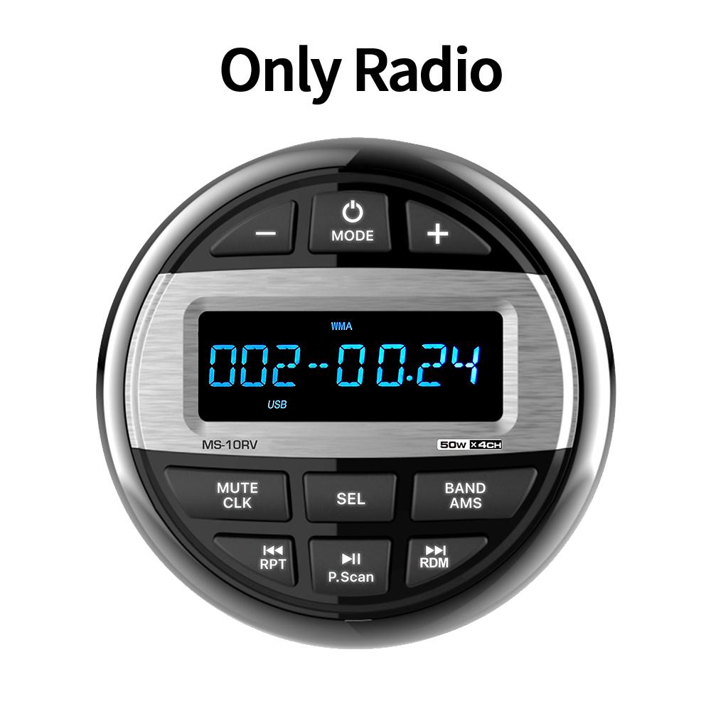 Motorboats Yachts Boat Radio MP3 Media Player Marine Radio Stereo Waterproof Bluetooth AUX Audio FM AM Receiver for UTV ATV RZR radio