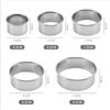 5PCS Round Stainless Steel Biscuit Mold Dumpling Skin Cutting Mold DIY Biscuit Pastry Cake Baking Tools Kitchen Baking Gadget