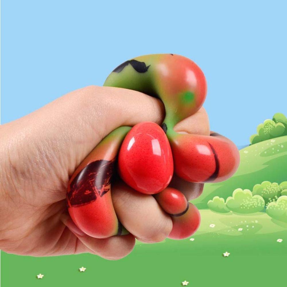 Cute Summer Watermelon Squeeze Toy Realistic Slow Rebound Toy Sensory Fidget Ball Student Prize