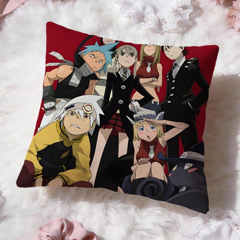Anime S-SOUL E-EATER Cushion Cover Premium Comfort Reversible Pillow Cove -Two in One Design for Any Room & Car Interior