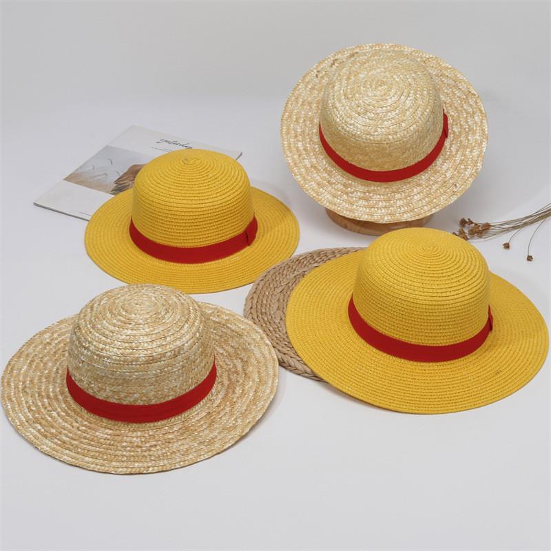 One Piece Luffy Hut mit breiter Krempe für sommerlichen Spaß mit schützendem Design für Kinder und Erwachsene.