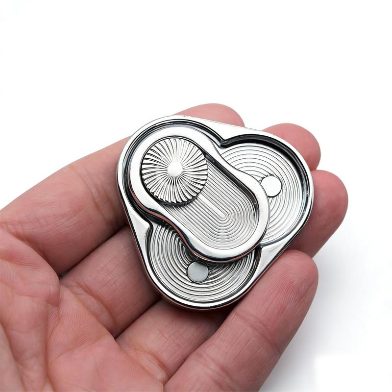 Triangle Magnetic Fidget Slider For Adults Edc Metal Finger Push Card Sensory Adhd  Gifts To And Anxiety