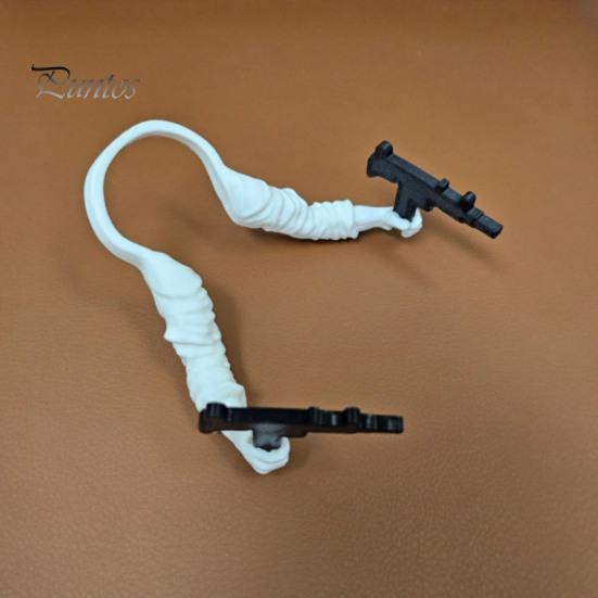 3D Printed Chicken Arm with Shoot Poultry Arm Accessories Hands Neck-Mounted Fake Arm Farm Prank Toy for Hens Roosters