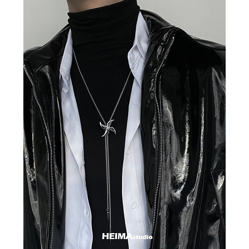 

Original Pendant European and American Minimalist Titanium Steel Men s Handsome Necklace Original Dart Necklace