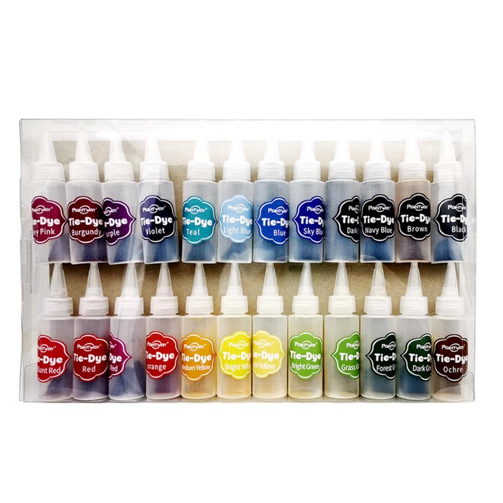 Buy Fabric Paint Set 24 Colors Cotton and Linen Tiedye Reactive Clothing Paint Kit for Clothing