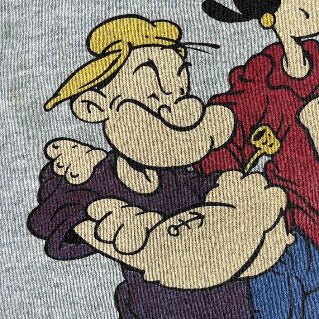 [USED] 90s USA-made Vintage Popeye Character Sweatshirt