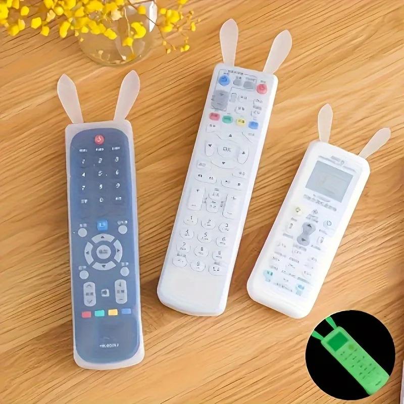 1 peça de Capas de Silicone Luminosas à Prova de Poeira para Controle Remoto Estojo para Controle Remoto de TV e Ar Condicionado Bolsa de Armazenamento Protetora contra Poeira