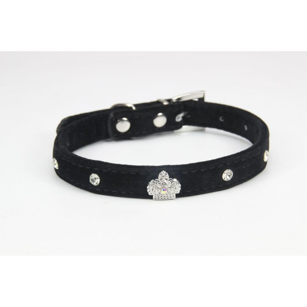 

Winter Casual New Year s Pet Cat Collar Crown Diamond + Mi Rivet Flannel Small and Medium Scarf Rope XS#1.3*25cm