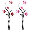 DIY Vase Flower  Self-Adhesive Wallpaper Tree Crystal Arcylic 3D Wall Sticker Decal Children's Room Home Decor