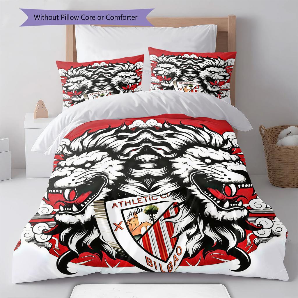 Athletic Club logo  Pattern Bedding Quilt Set Quilt Cover Pillowcase Home Decoration Birthday Gift (1 * duvet cover + 2 * pillowcase, without core)