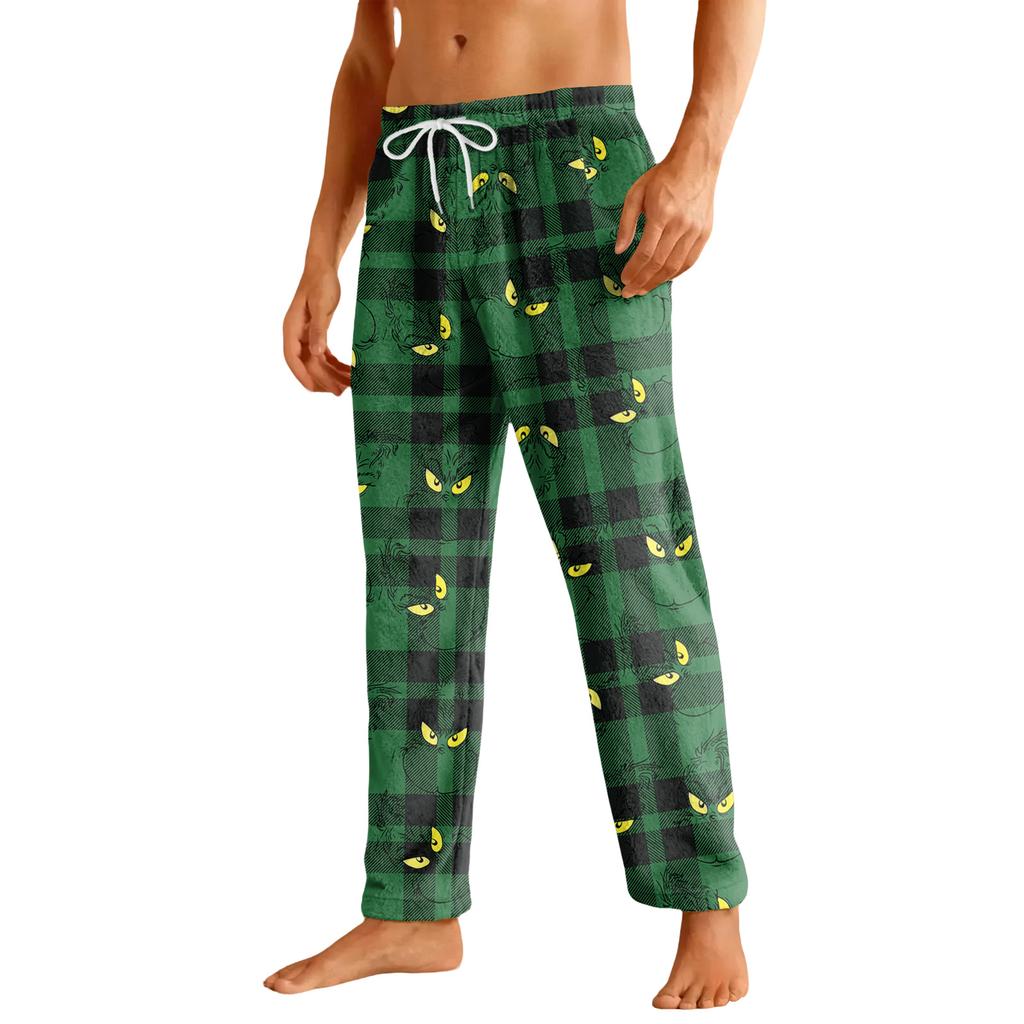 Men's Drawstring Pocket Flannel Casual Pants