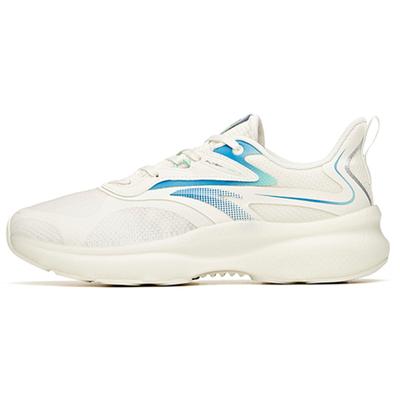 Cushioned Slip-Resistant Abrasion-Resistant Breathable Low-Top Running Shoes Men's White Blue Sneakers 112125520-4