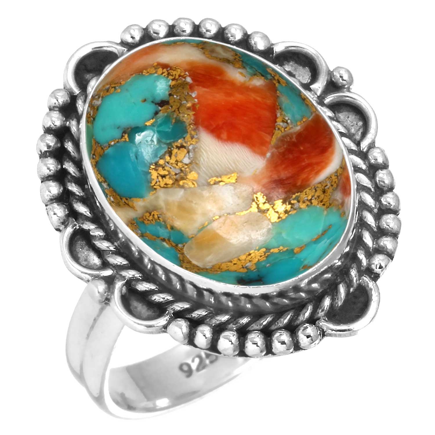 

Кольцо из стерлингового серебра 925 пробы Женское с драгоценным камнем Ручная работа Ювелирное изделие Подарок на годовщину Мукаит Монтанский агат Моховой агат Спиноза Опал Родонит Глаз Шивы Бохо 10.5