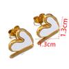 2pcs 4pcs Stainless Steel Love Heart Ear Studs Minimalist Stud Earrings Earplug for Women Girl DIY Accessories Jewelry Making