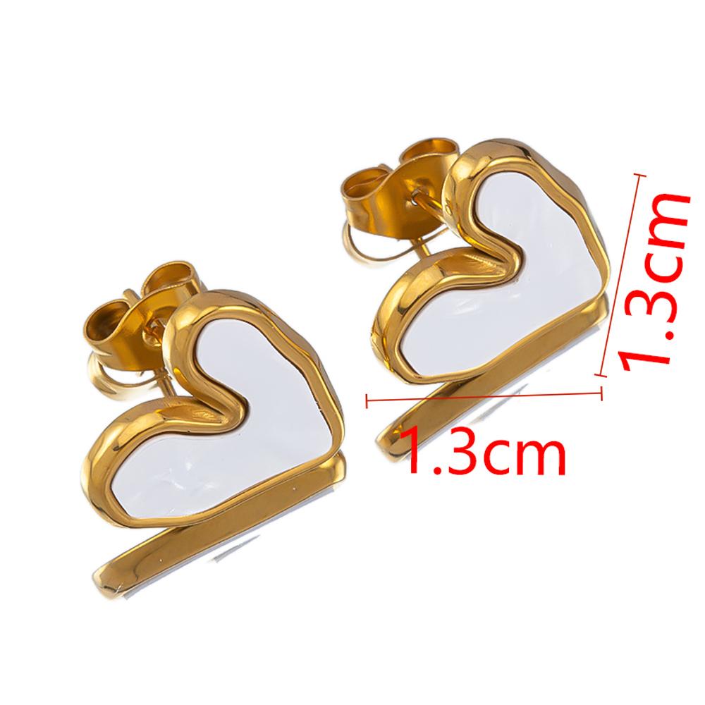 2pcs 4pcs Stainless Steel Love Heart Ear Studs Minimalist Stud Earrings Earplug for Women Girl DIY Accessories Jewelry Making